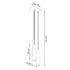 Modern pendant light Sollux Lighting Pendant Lamp LAGOS 3P Black