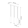 Stylish Sollux Lighting Pendant Lamp Lagos 3 for Kitchen
