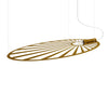 Beautiful Sollux Lighting Pendant Lamp LEHDET Golden over a dining table.
