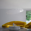Minimalist Sollux Lighting Pendant Lamp LEHDET White in a lobby.
