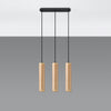 Pendant light Sollux Lighting 
 Pendant lamp LINO 3 wood