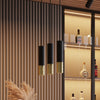 Sleek Pendant lamp LOOPEZ 1 black/goldenblend for modern minimalistic lighting