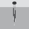 Pendant ceiling lights Sollux Lighting Pendant lamp MOZAICA 3P black/chrome