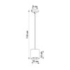 Sollux Lighting Pendant Lamp ORBIS 1 Black ideal for modern interior design