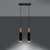 Hanging lights for kitchen with Sollux Lighting Pendant Lamp PABLO 2 black