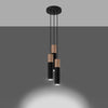 Pendant lamp PABLO 3P black enhancing Scandinavian decor