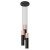 Pendant lamp PABLO 3P black in a modern kitchen