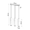 Pendant lighting for kitchen island with Sollux Lighting  Pendant lamp PABLO 3 black