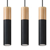 Pendant light Sollux Lighting 
 Pendant lamp PABLO 3 black for modern interiors