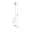Versatile use in kitchens, living rooms, and bathrooms Pendant lamp PABLO black