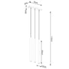 PASTELO 3L Concrete, ideal hanging light for modern decor.
