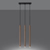 Minimalist hanging lights for kitchen Sollux Lighting Pendant Lamp PASTELO 3L Wood
