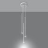 Stylish pendant lighting Sollux Lighting Pendant Lamp PASTELO 3P White for kitchen islands