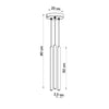 Pendant lamp Sollux Lighting Pendant Lamp PASTELO 3P White hanging in a modern kitchen