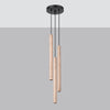 Modern pendant light fitting Sollux Lighting Pendant Lamp PASTELO 3P Wood.
