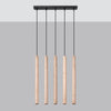 Hanging lights for kitchen by Sollux Lighting Pendant Lamp PASTELO 5L Wood.
