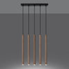 Stylish kitchen pendant lighting from Sollux Lighting Pendant Lamp PASTELO 5L Wood.
