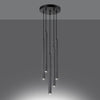 Contemporary Pendant Light: Sollux Lighting Pendant Lamp PASTELO 5P Concrete
