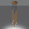 Gold pendant light Sollux Lighting Pendant Lamp PASTELO 5P for modern interiors
