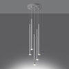 Kitchen island pendant Sollux Lighting Pendant Lamp PASTELO 5P White
