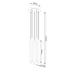 Pendant lighting Sollux Lighting Pendant Lamp PASTELO 5P White
