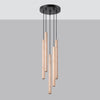 Hanging lights for kitchen by Sollux Lighting Pendant Lamp PASTELO 5P Wood.
