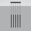 Stylish island pendant lights by Sollux Lighting Pendant lamp PASTELO 5 black