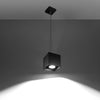 Stylish ceiling lamp for bedroom Sollux Lighting QUAD 1 Black