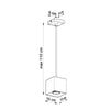 Versatile pendant light Sollux Lighting Pendant Lamp QUAD 1 Grey