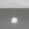 Sollux Lighting Pendant Lamp QUAD 1 White in a modern living room setting