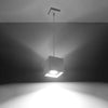Elegant Sollux Lighting Pendant Lamp QUAD 1 White illuminating a dining area