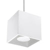 Sollux Lighting Pendant Lamp QUAD 1 White above a chic dining table