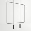 Elegant hanging lights Sollux Lighting Pendant lamp RANA 2 black