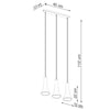 Contemporary hanging lights featuring the REA 3L Concrete design
