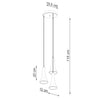 Industrial ceiling light fixture, the REA 3P Concrete lamp
