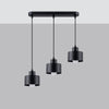 Matt black Sollux Lighting Pendant Lamp SAVAR 1 as a pendant ceiling light