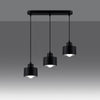 Contemporary pendant light Sollux Lighting Pendant Lamp SAVAR 3 in black for kitchen lighting