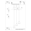 Pendant lamp SAVAR 3 black for sleek pendant lighting