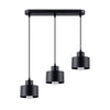 Minimalist Pendant lamp SAVAR 3 black for modern and industrial interiors