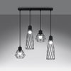 Home lighting design Sollux Lighting Pendant Lamp SUBA 4L Black
