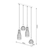Industrial pendant light Sollux Lighting Pendant Lamp SUBA 4L Black
