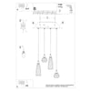 Hanging light fixture Sollux Lighting Pendant Lamp SUBA 4L Black
