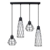 Contemporary Sollux Lighting Pendant Lamp SUBA 4L Black for living spaces
