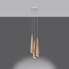 Sleek pendant light with natural wood design