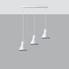 Triple pendant ceiling light Sollux Lighting Pendant lamp TALEJA 3 white [ES111]