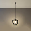 Pendant lamp TRES black for geometric spaces