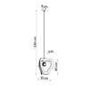 Pendant lamp TRES black light fixture for dining room