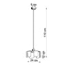 Provides focused lighting
 Pendant lamp TULIP black