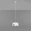 Avant-garde Sollux Lighting Pendant Lamp TULIP White in eclectic spaces