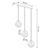 Stylish pendant light Sollux Lighting Pendant Lamp TULOS 3L White for home interiors